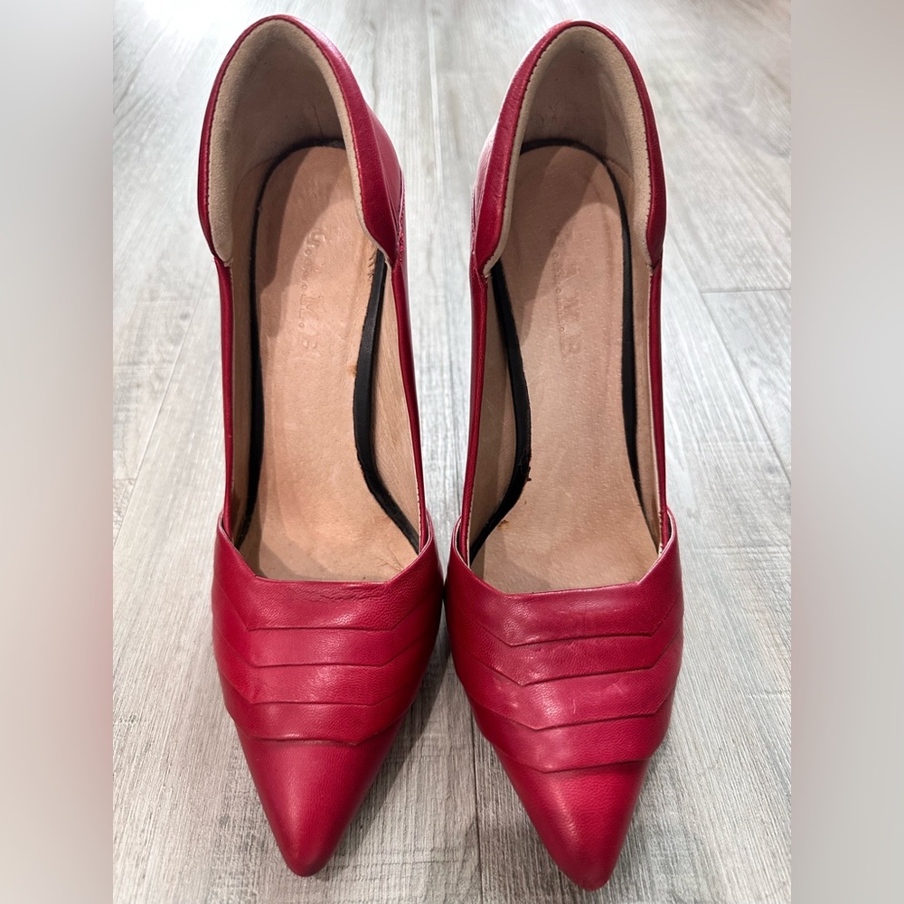 L.A.M.B. Red Pointed Toe Heels